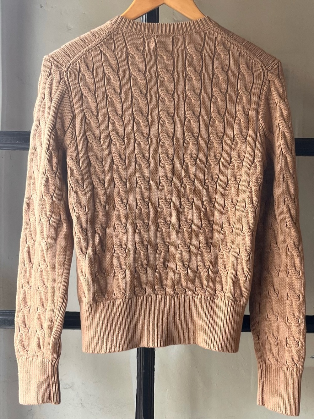 Beautiful Polo Ralph Lauren Camel Cotton Cable Knit Cardigan - Picture 7 of 7